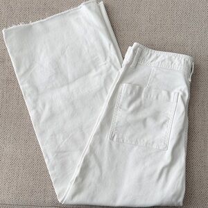 ZARA White Denim Wide Leg Jeans